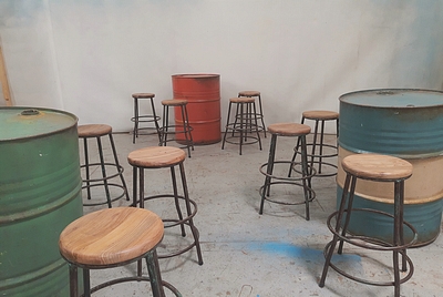 Vintage  Iron  Stool