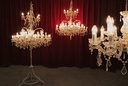 Chandelier white standing, Crystal, XL