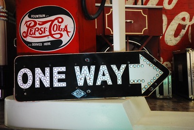 Verkeers bord "One Way"