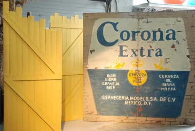 Screen ""CORONA"",  Brick-Wall Advertisment