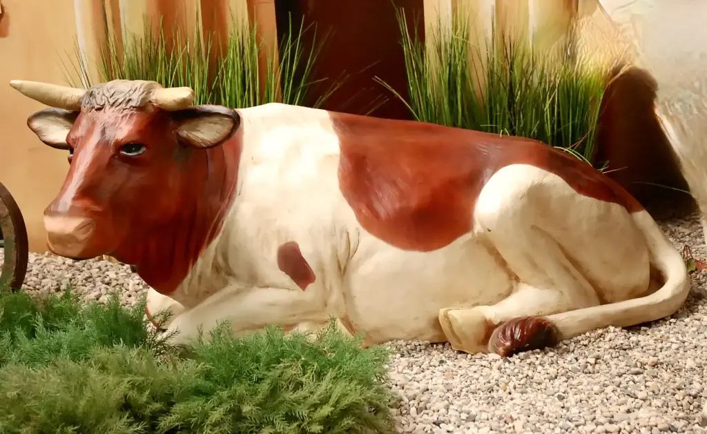 Ox / Cow  Lying down , life-size