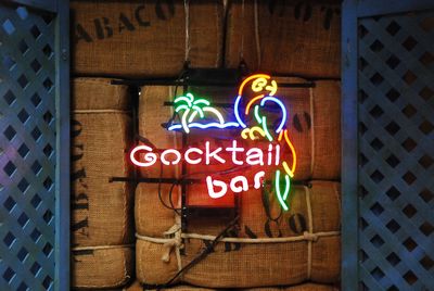 Neon  ''Cocktail Bar''  Parrot M 220v