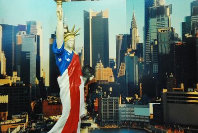 Statue of Liberty, American flag