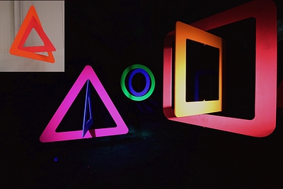 Fluo   Pendant  in Orange/Red   a pc.