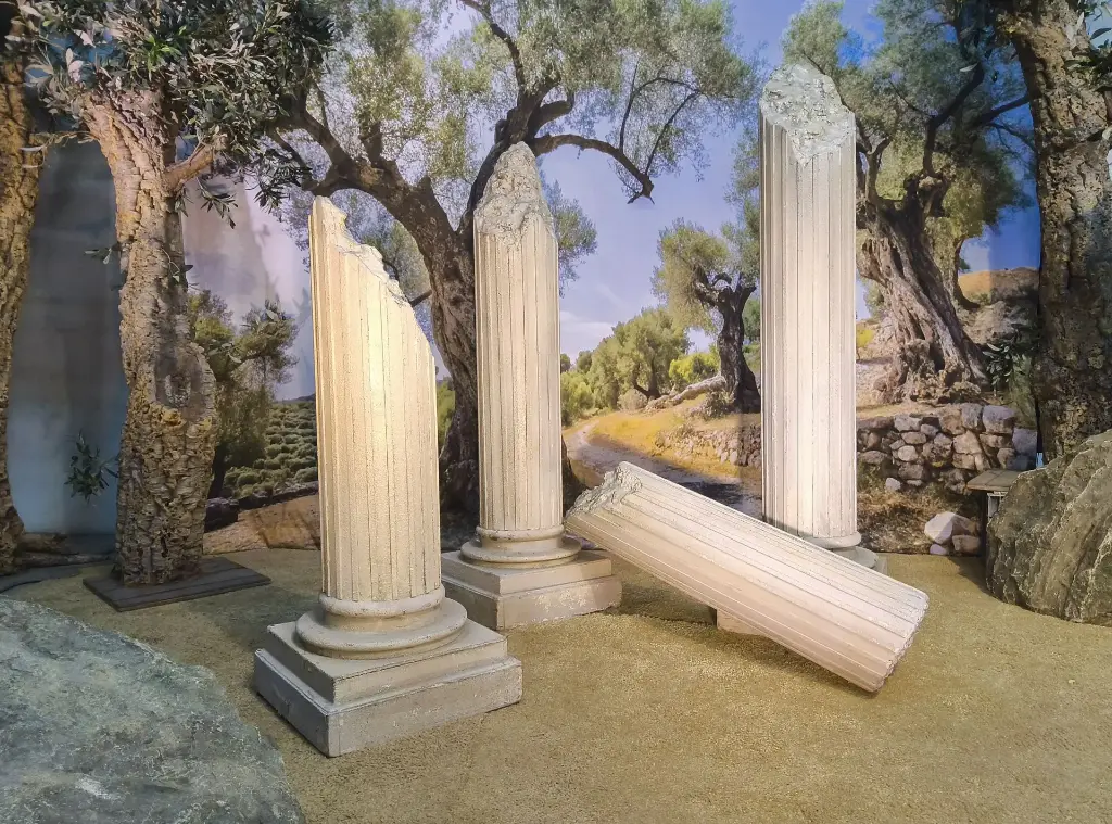 Ionic Column   Broken  in  Half 