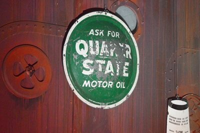 Advertising panel ""Quaker"" , enamel,