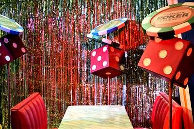 XL Casino-Dice and -Chip(s) on a post