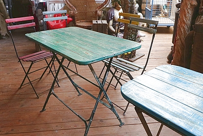 Tip-up  Table   in Blue/Green/Yellow or Orange