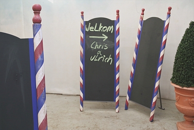 Signboard  Chalkboard   Red White & Blue