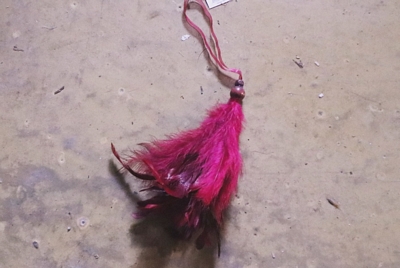 Sale Pendant, Red, Plumes with Stamen