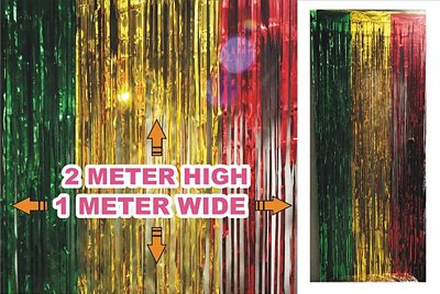 sale Tinsel-Curtain yellow/Red/Green  200H