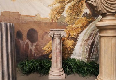 Pedestal Ionic Column in Marble