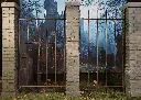 Fence     Iron Plain   a pc.