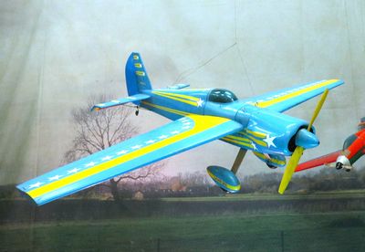 Airplane in Blue with Stars & Strips