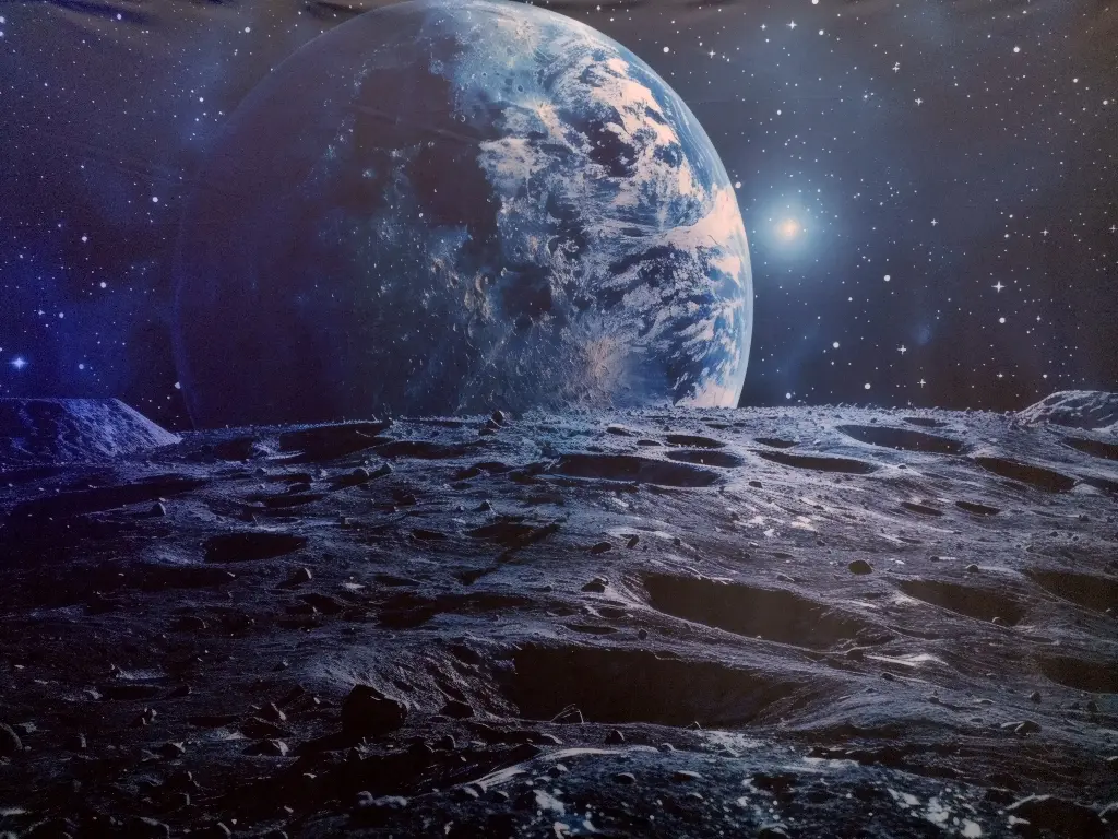 Backdrop    Space   Earth seen from the Moon 