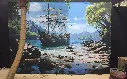 Backdrop  Sailing Ship in a Lagoon 