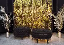 Classical Pouffe   M    Black Velours 