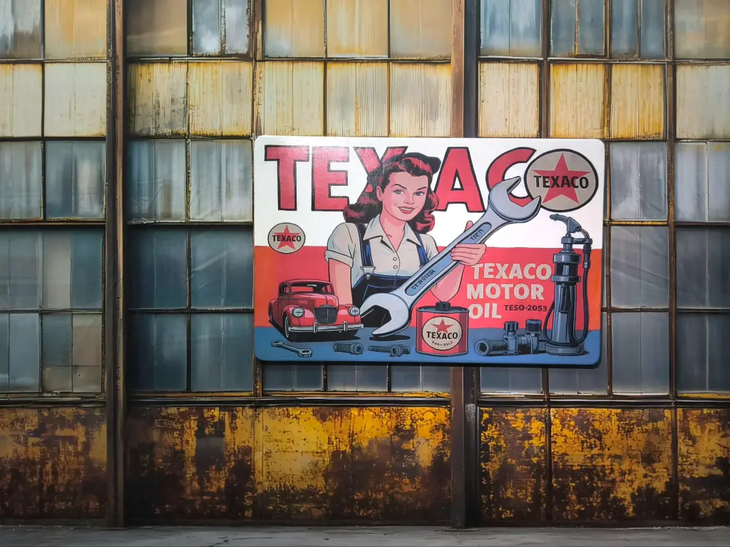 Advertising panel Texaco  enamel-look 