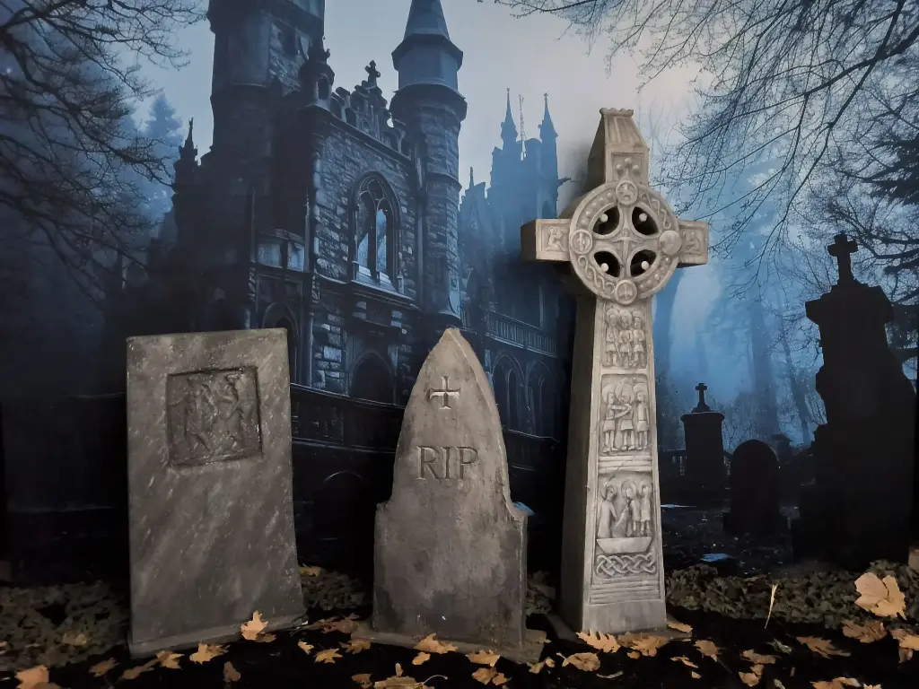 Grave monument, Celtic Cross in circle