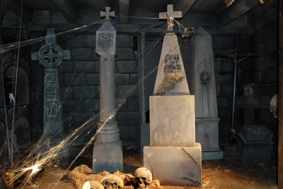 Grave monument   Column  Cross on top