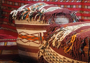 Hassock, katoenen poef