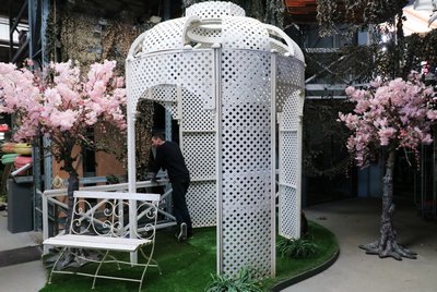 Love Trellis, Pavilion, white