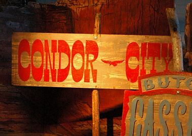 Panel, "Condor City" on post