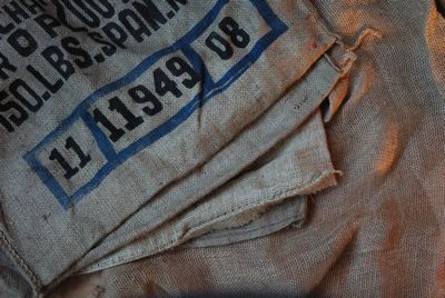 Sac, sac-cloth empty