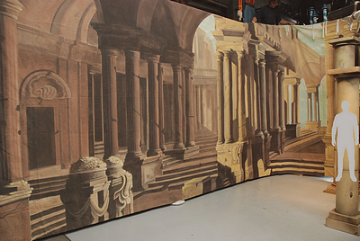 Backdrop  Monumentaal  Stads Landschap  op Canvas 