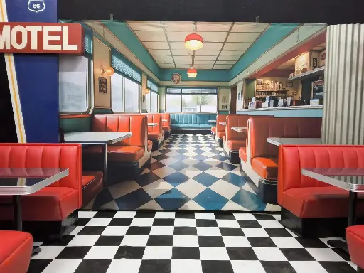American  Diner  Bench