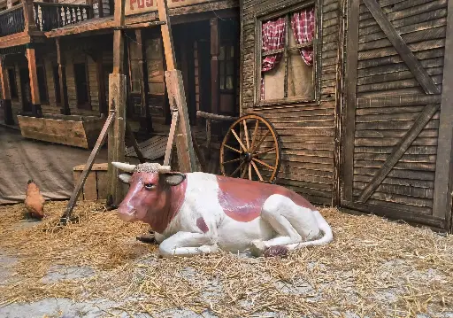 Cow Lying Down life size