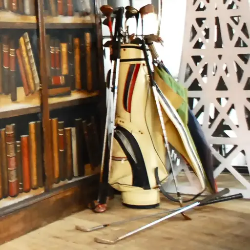 Old Golfers Bag with Clubs