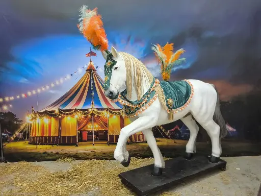 Harness  to make "Horse White"  a Circus Act