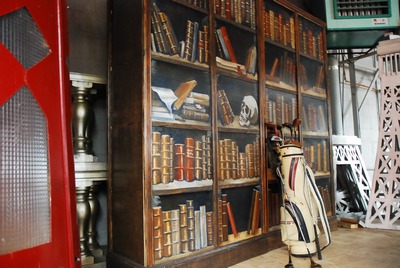Screen Painted Bookcase