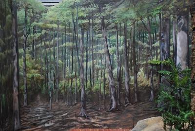 Screen  Forest with foliage-trees