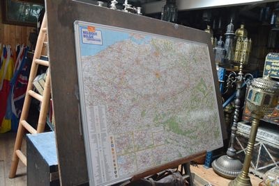 Map from Belgium and Luxembourg  on a Panel 