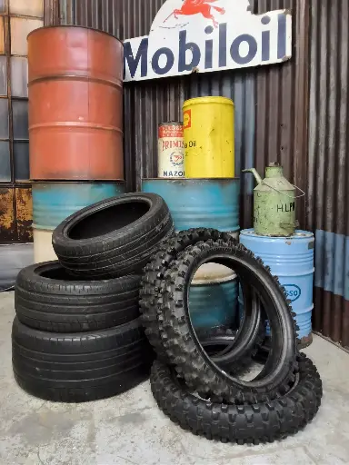 Automobile  or  Motor  Tires   3pcs.
