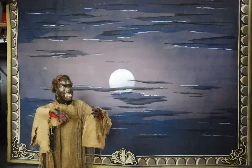 Canvas Full Moon on a Night-Sky