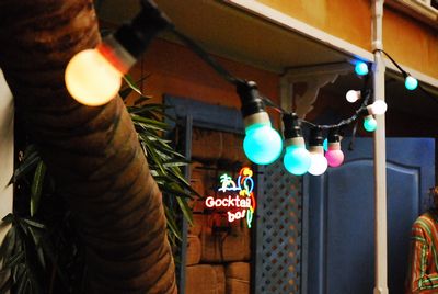Chain of 10 Coloured Party-Lights (Led) in box
