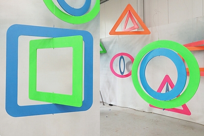 Fluo, Pendant, in Blue/Green  a pc.