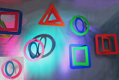 Fluo, Pendant in, PInk/Blue   a pc.