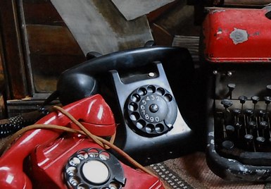 Telephone  Rotary Dial  in  Black