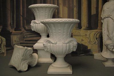 Vase White Stone Large 