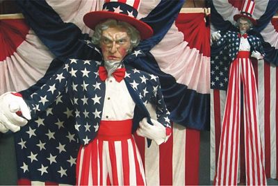 Uncle Sam  as  Stilt-Walker
