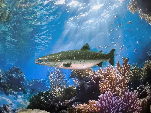 Fish   Brown Trout   in  tin (right-side)