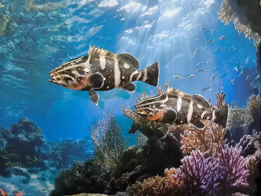 Fish Nassau Grouper Coral Brown