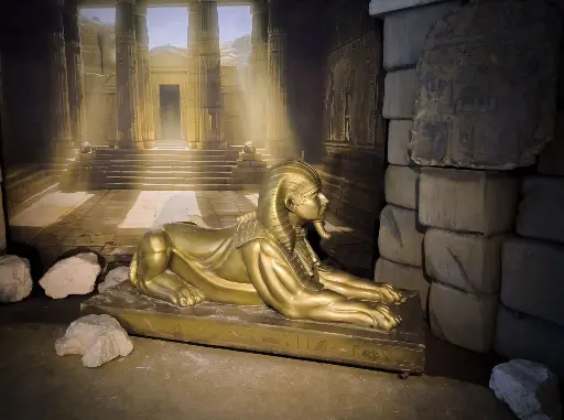 Sphinx on Floor Stone    Golden