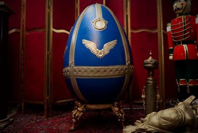 Easter egg   "Faberge"    Dark Blue