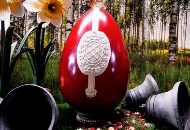 Easter egg, ""Faberge""  Brown/Red