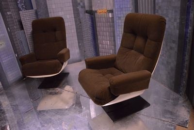 70's Chair brown/white